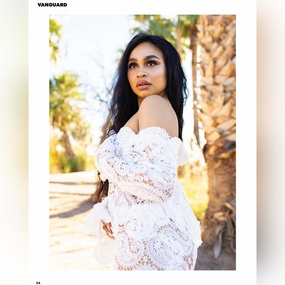 SAMPLE GOWN SET ONLY- CREE Boho White Crochet Mermaid Wedding Gown Set - Picture 8 of 14